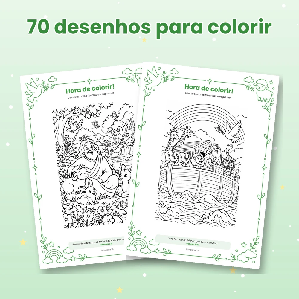 70 desenhos para colorir com as histórias mais amadas da Bíblia